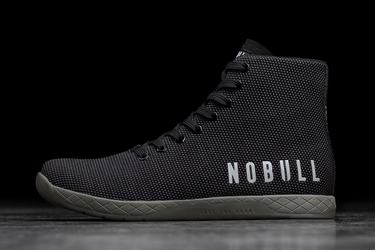 Nobull Superfabric High-Top Men's Trainers Black Dark Green | Australia (GL0821)